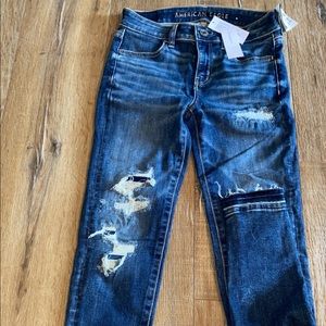 American Eagle dark blue skinny jeans